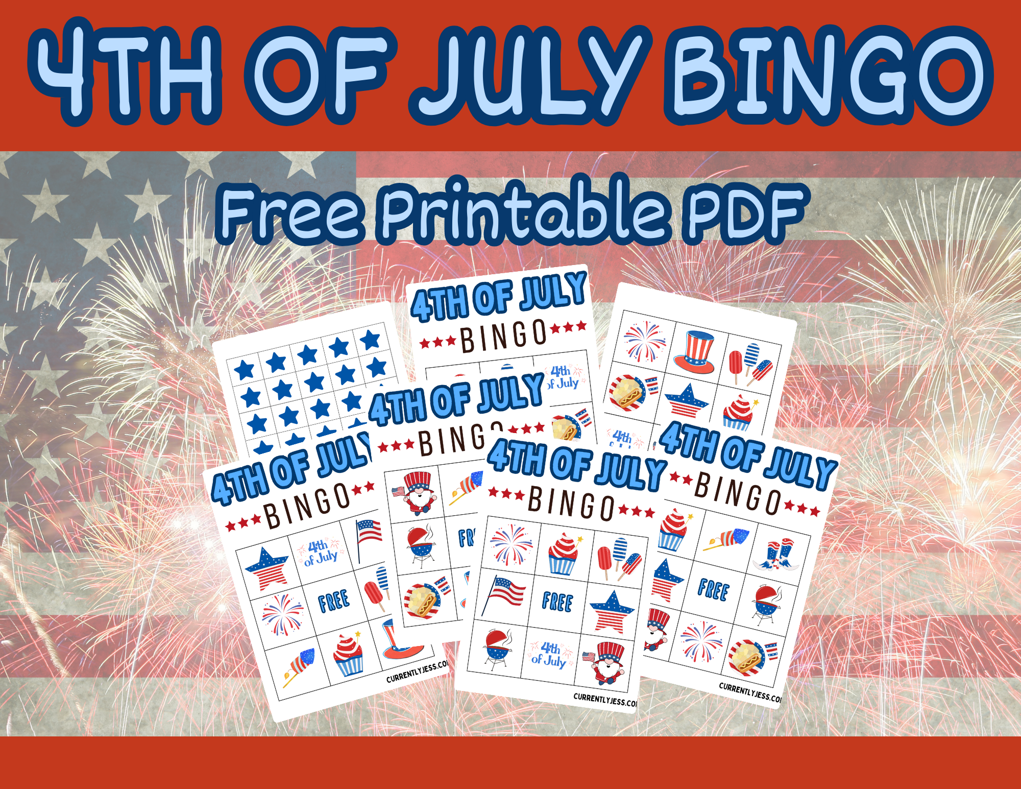 FREE Printable Fourth of July Bingo Cards