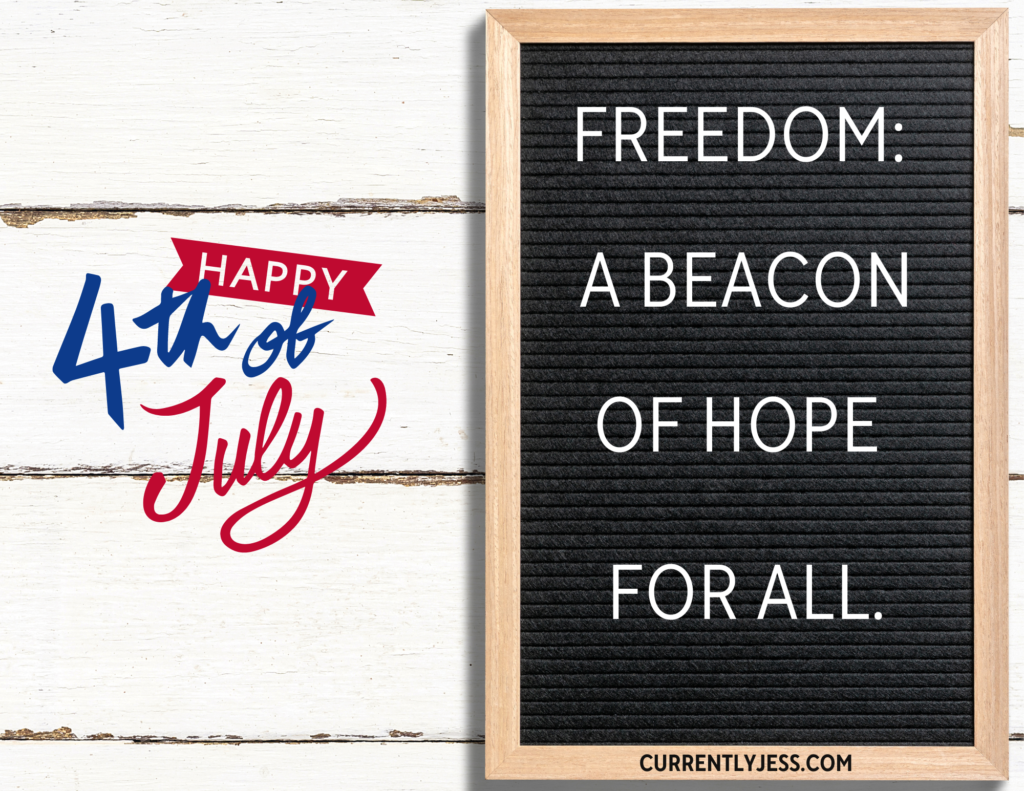 4th of July letter board quote image 1