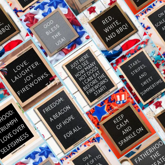 4th of July letter board quote image cover photo