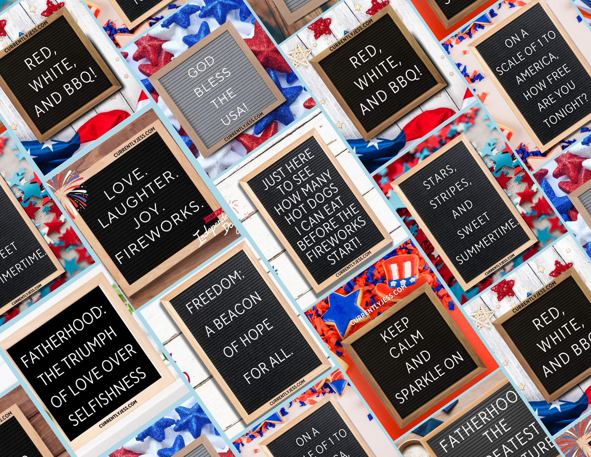 90+ Best Patriotic 4th of July Letter Board Quotes