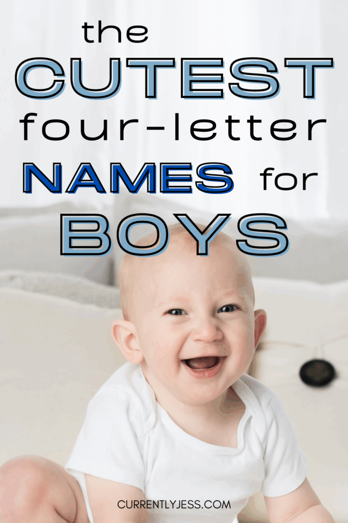 Four letter boy names pinterest image