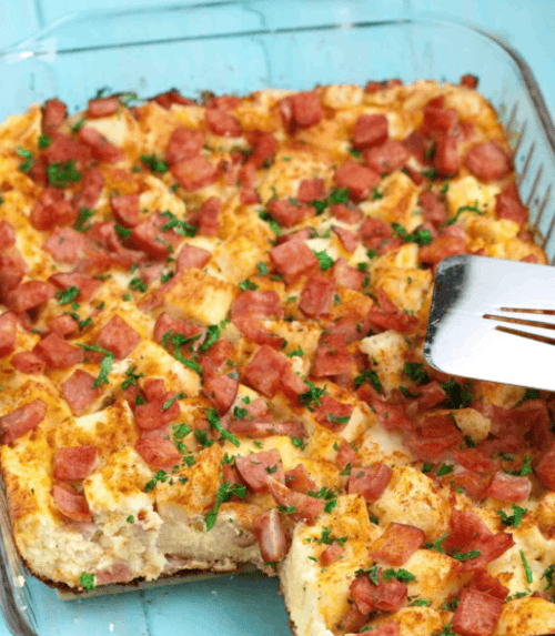 christmas breakfast eggs benedict casserole recipe photo