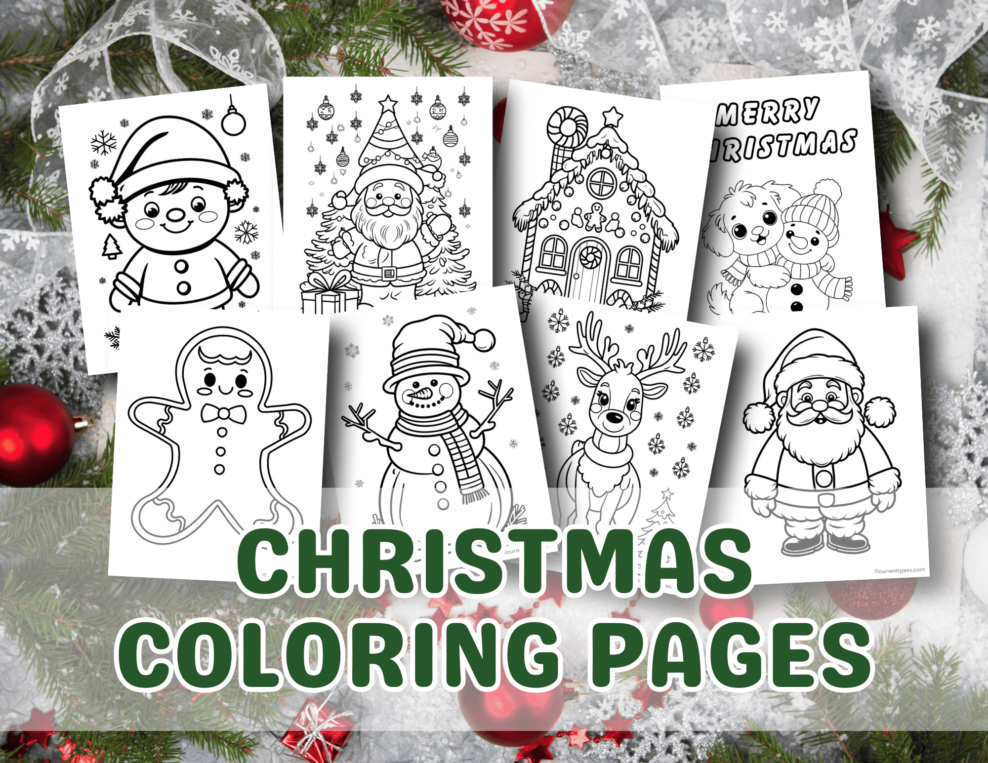 Free Christmas Coloring Pages for Toddlers and Preschoolers (10 Simple Printables)