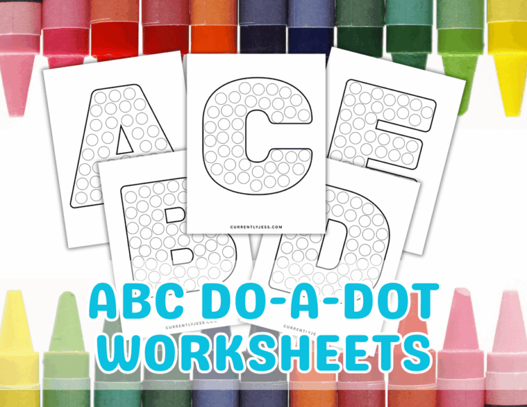 Free ABC Dot Marker Printables for Toddlers and Preschoolers
