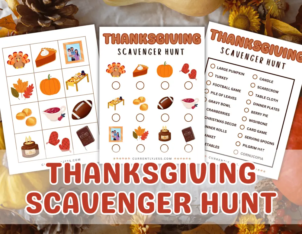 Free Printable Thanksgiving Scavenger Hunt for Kids