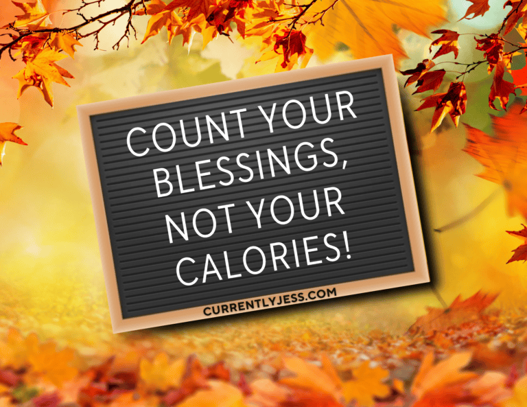 Fall quote featured on a letter board with a leaf background. 