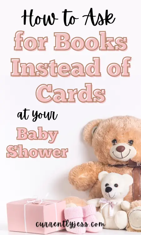 baby shower book instead of card pinterest image