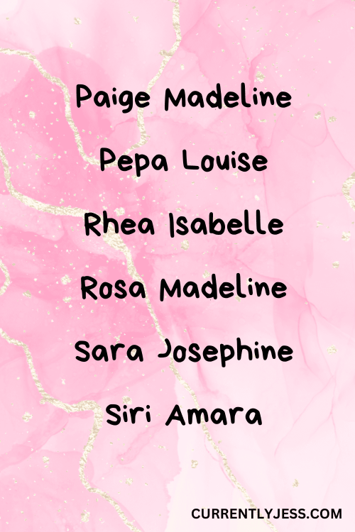 Four Letter Girl Names 6