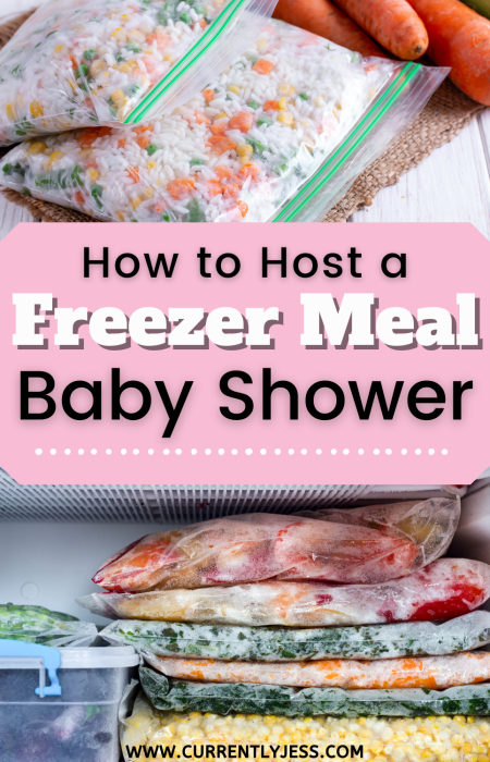 Freezer Meal baby shower pinterest pin image