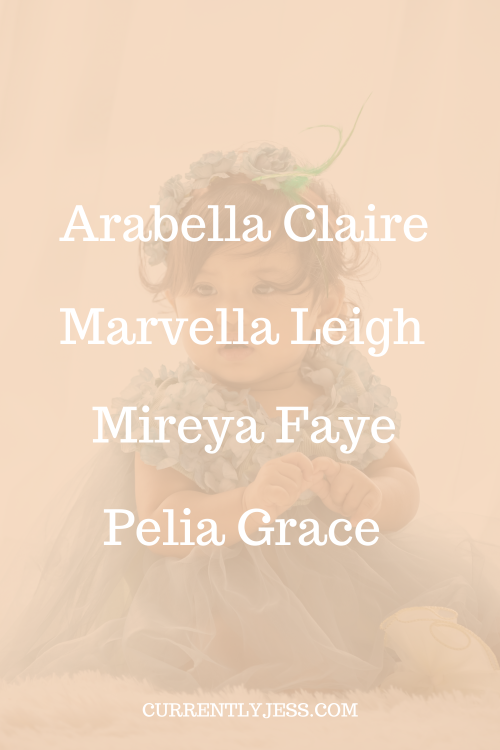 Girl names that mean miracle middle name ideas