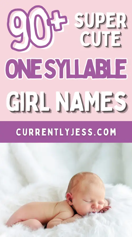 One Syllable Girl Names 3