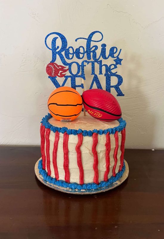 Rookie Year First Birthday Cake