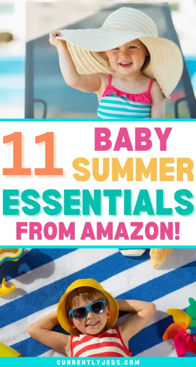 Summer baby essentials Pinterest pin image