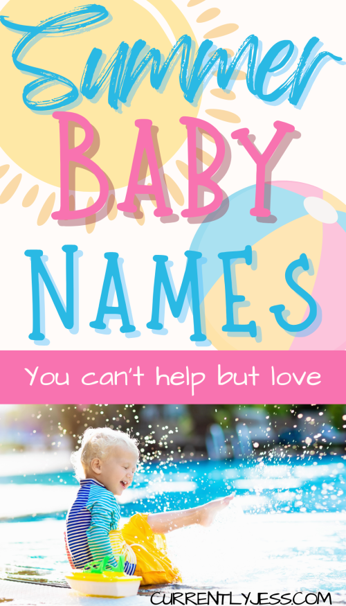 Pin Image for Summer Baby Names Blog Post