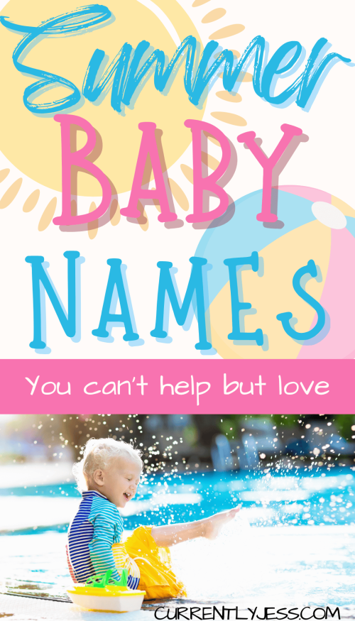 Pin Image for Summer Baby Names Blog Post