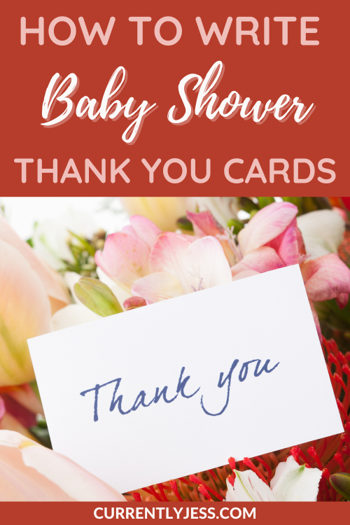 baby shower thank you card pinterest image