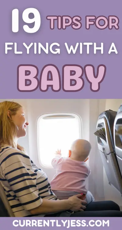 Flying with a baby pinterest pin